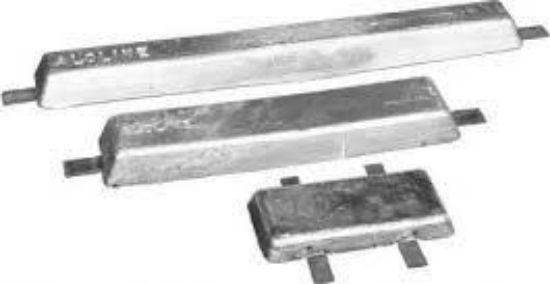 Picture of Aluminum "Hull" Anodes by Farwest Corrosion