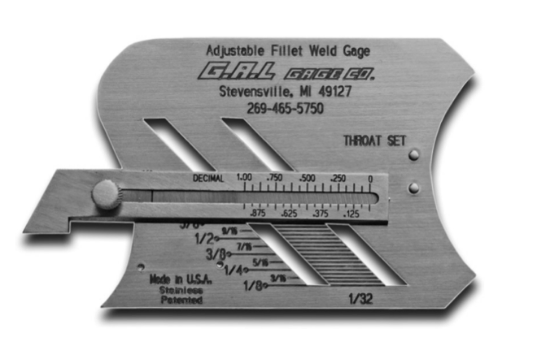 Picture of G.A.L. Gage, Cat #3, Adjustable Fillet Weld Gauge